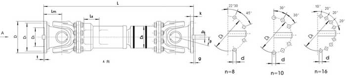 SWC-BF型標(biāo)準(zhǔn)伸縮法蘭式萬(wàn)向聯(lián)軸器